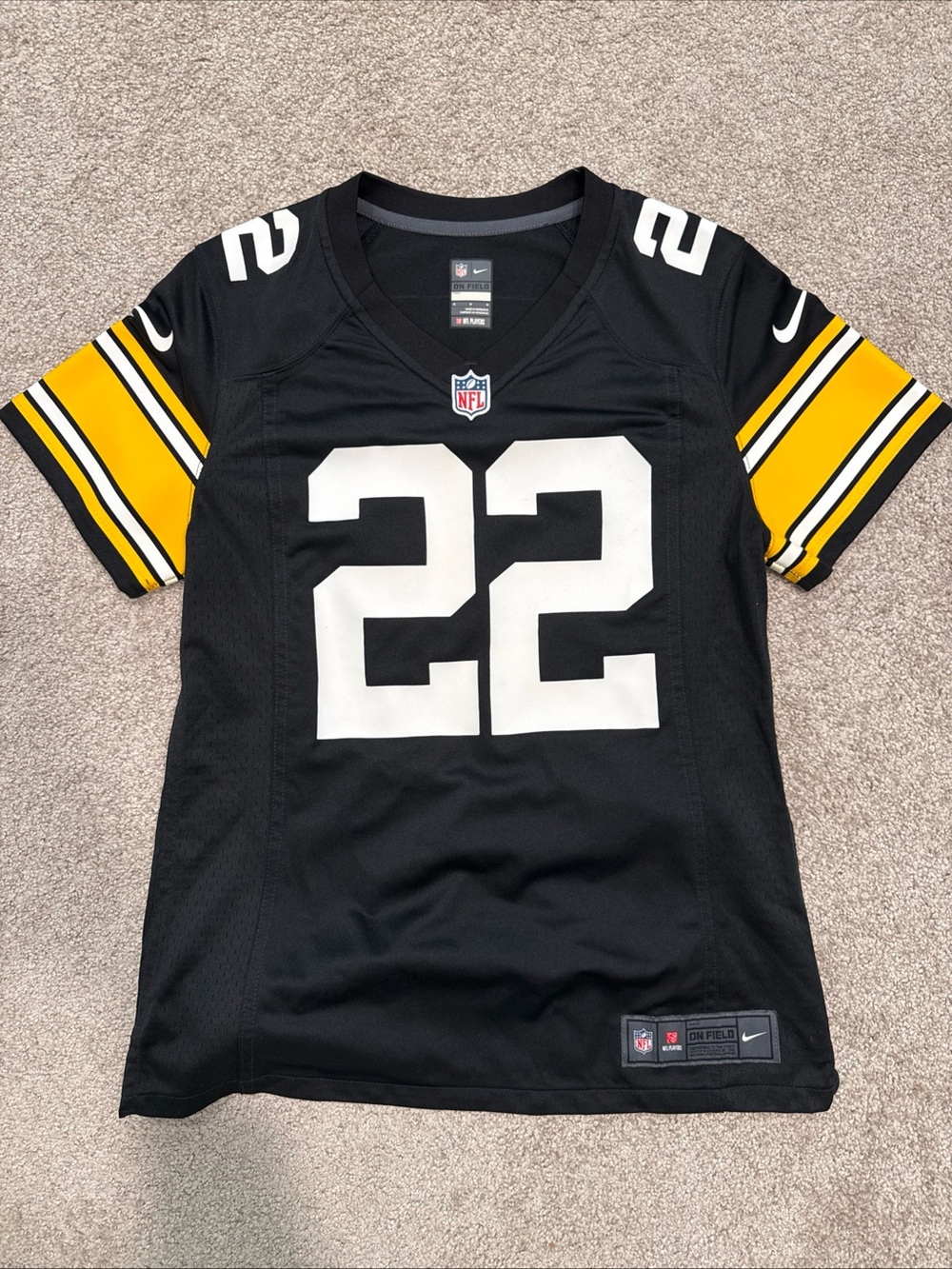 Women’s Size Medium Nike Pittsburgh Steelers Najee Harris Jersey Black NFL